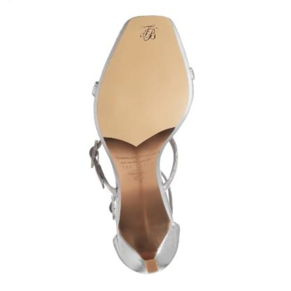 🆕️ NEW TED BAKER Lanoral Ankle Strap Sandal In Silver  6 and 7.5 - Picture 5 of 6